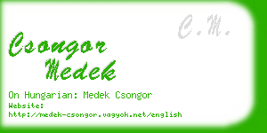 csongor medek business card
